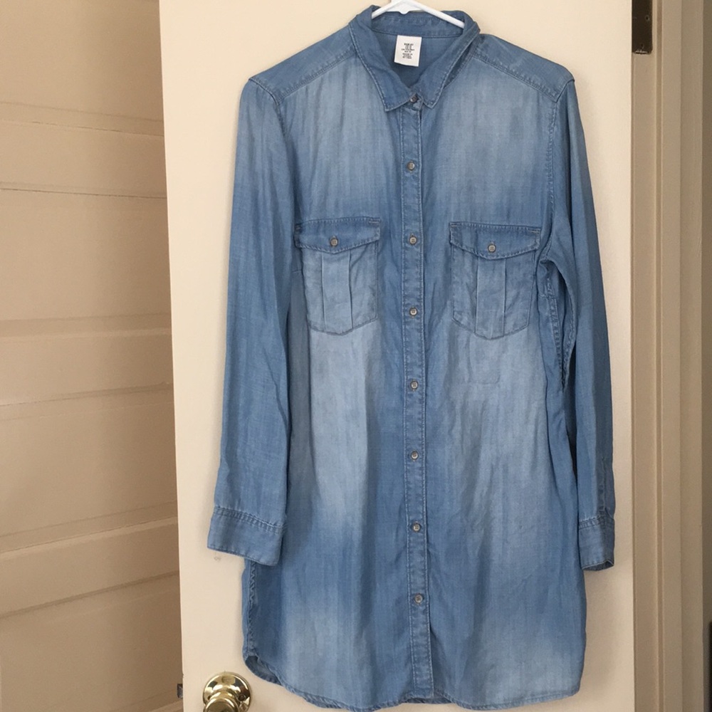 Denim Long-sleeved Dress